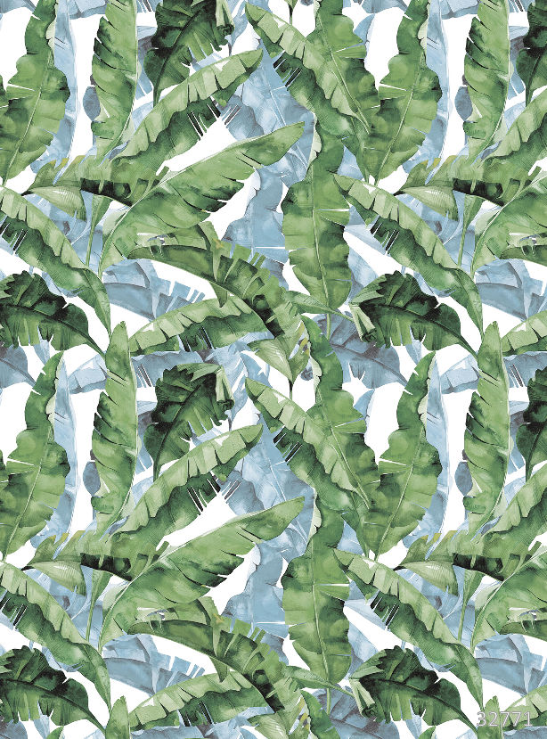 Banana leaves blue