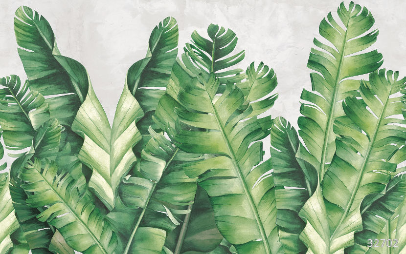 Banana leaves green