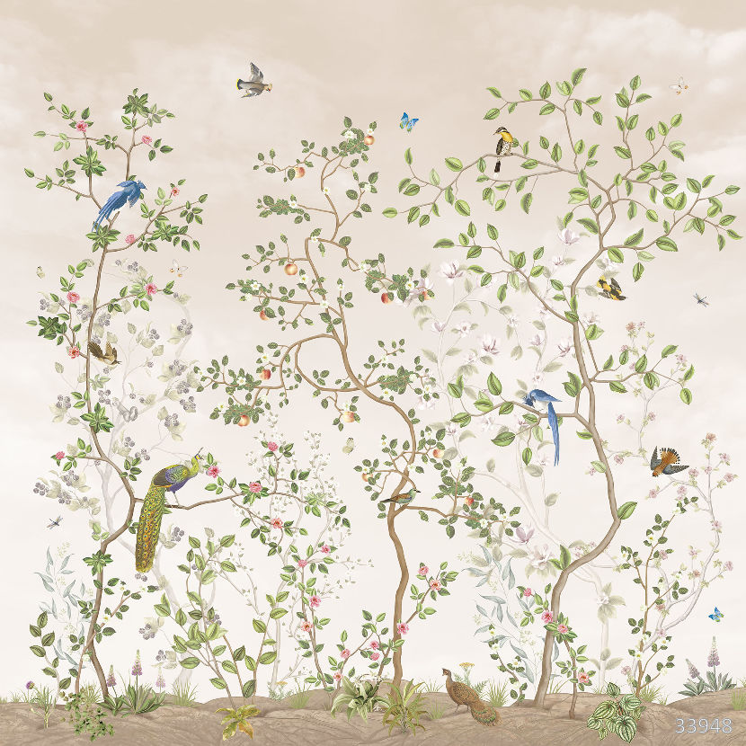 Blooming garden beige