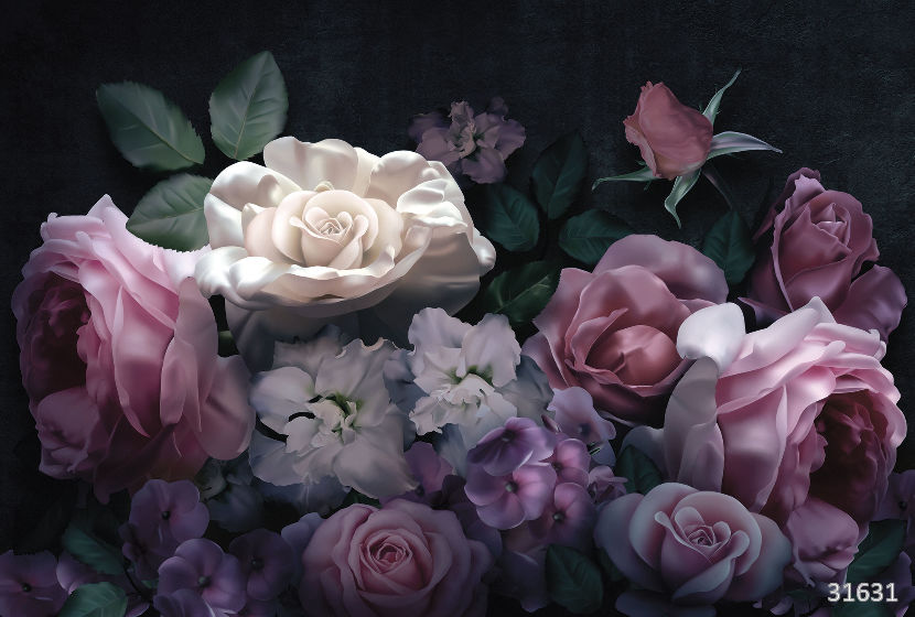 Bouquet of roses purple