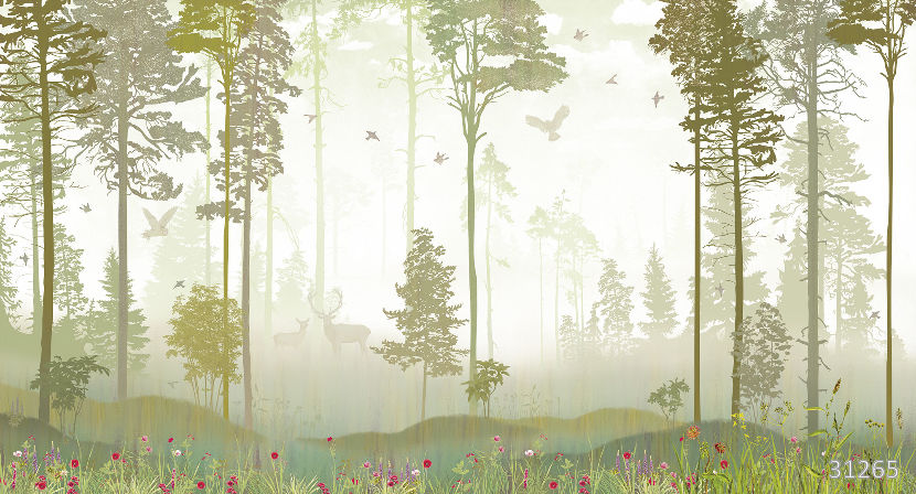 Foggy forest lime