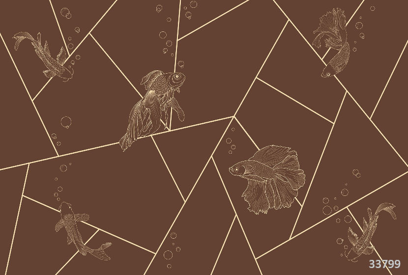 Geometric fish brown
