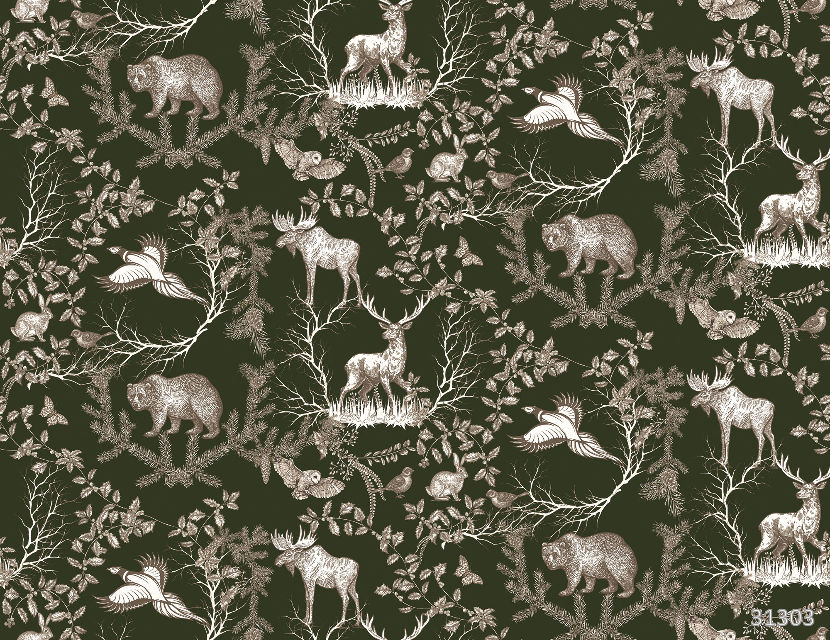 Graphic forest green