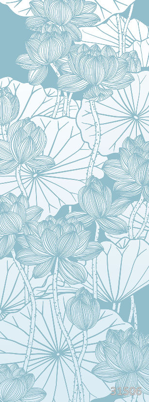 Graphic Lotus blue