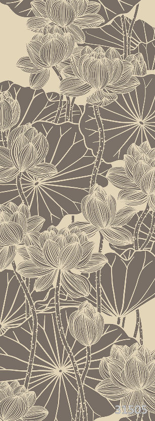 Graphic Lotus sepia