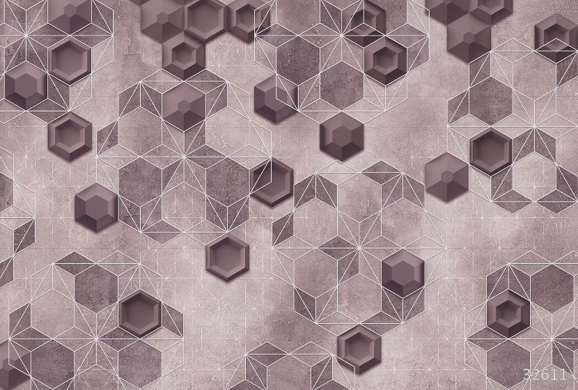 Hexagons pink