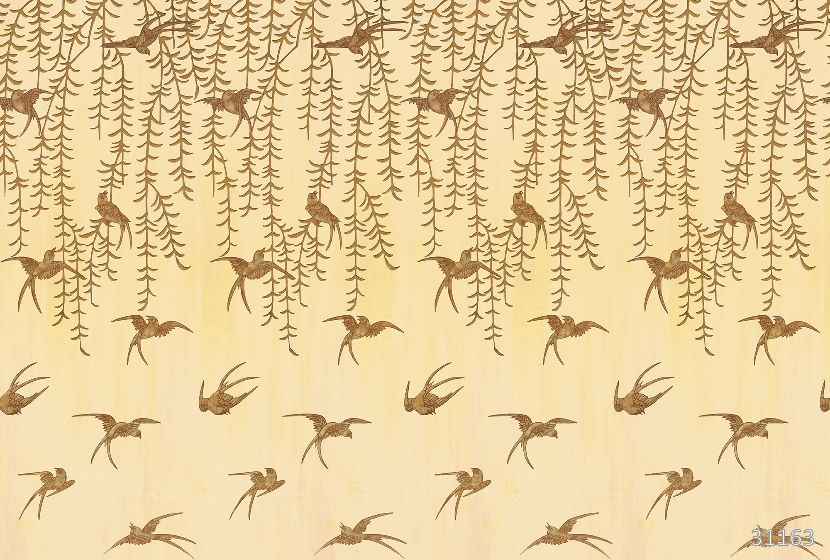 Japanese Birds beige