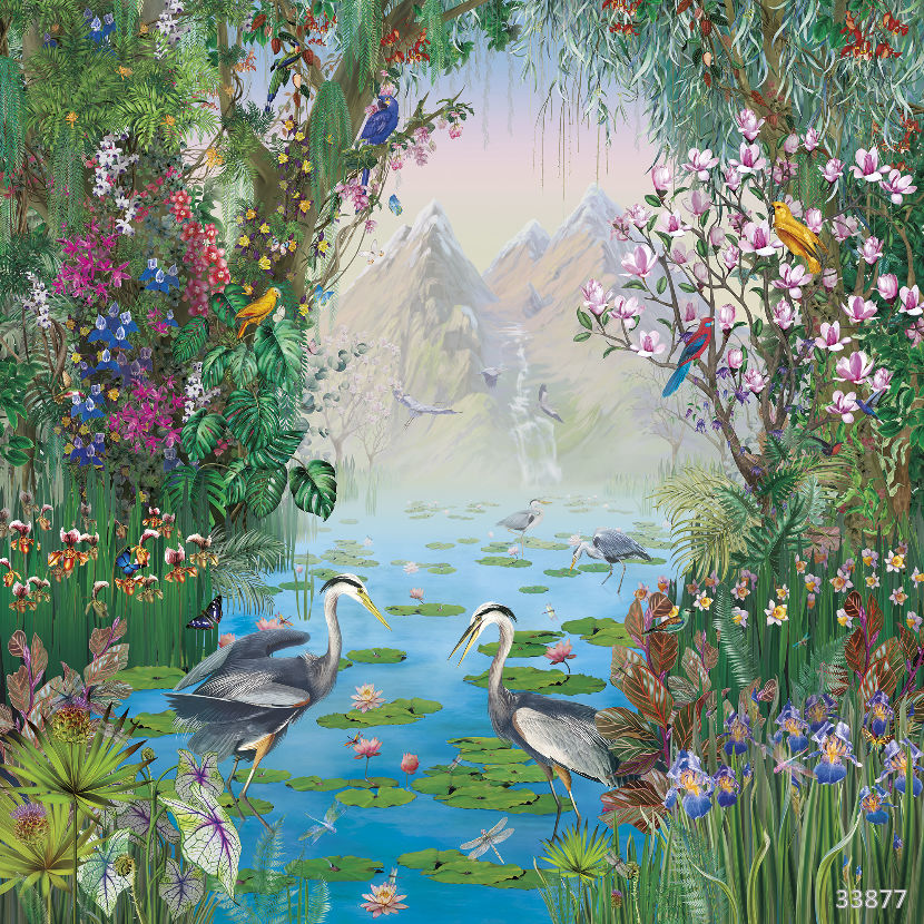 Lake and herons