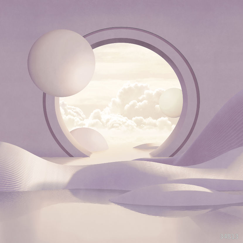 Lilac porthole in space