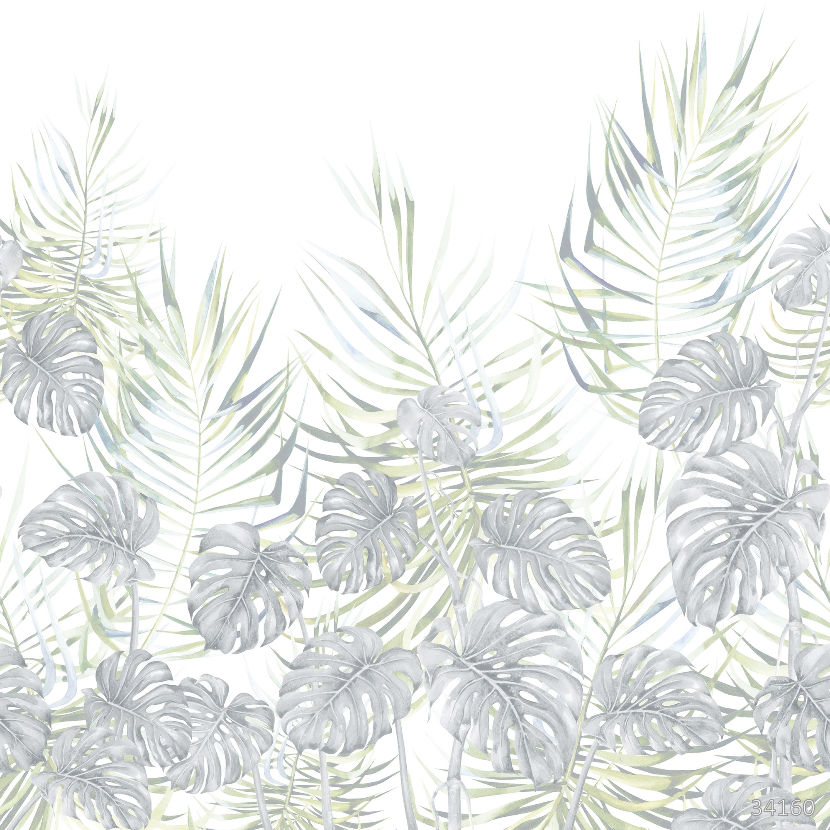 Palm leaves green