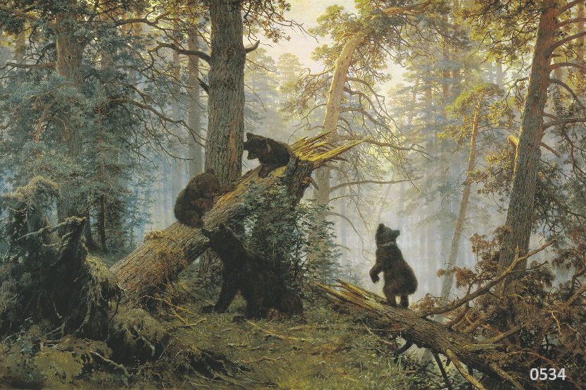 Шишкин. Утро в сосновом лесу (мишки)