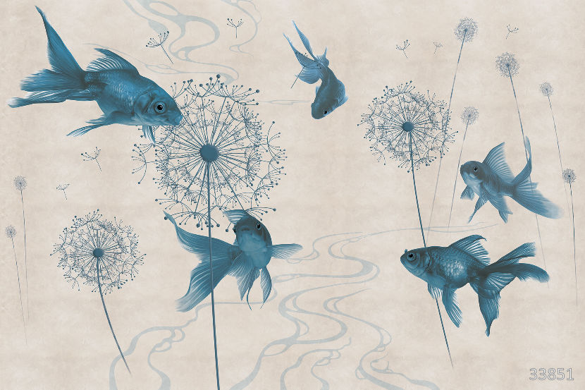 Soaring fish blue