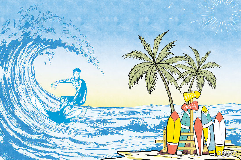 Summer surfing