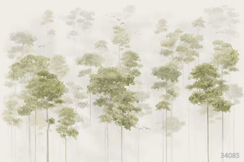 Trees in the fog