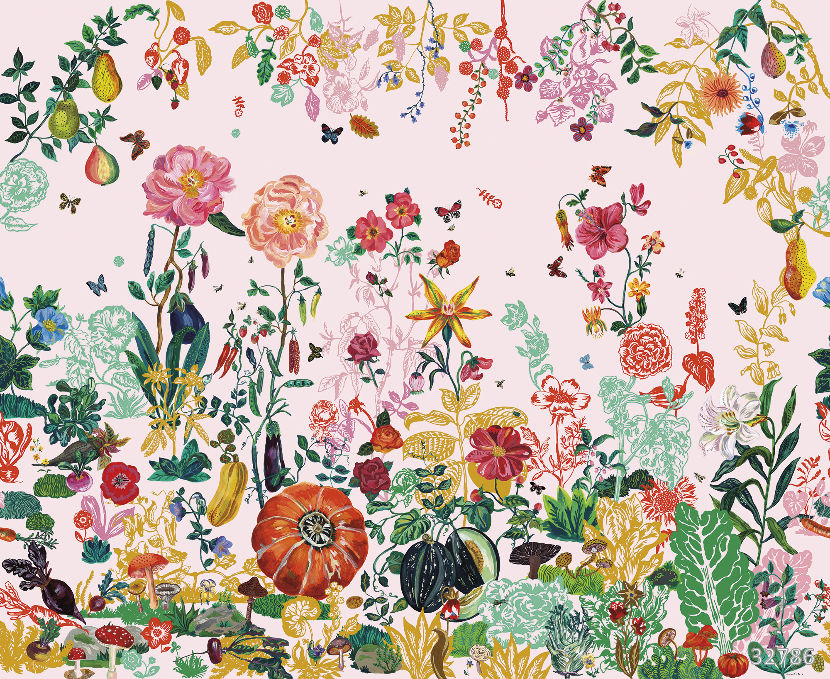 Tropical garden pink