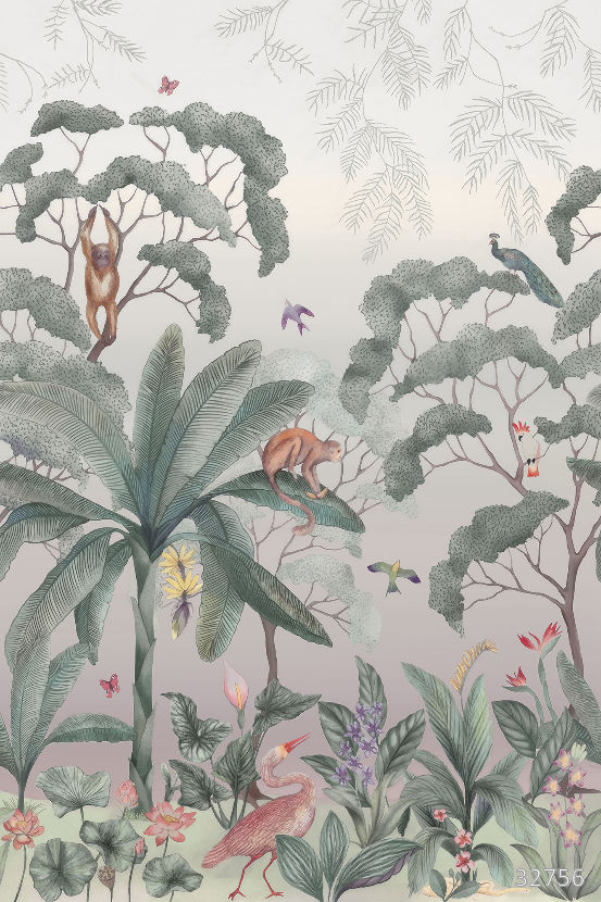 Tropical paradise gray