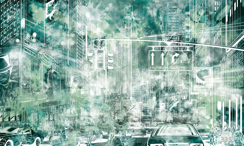 Urban art blue