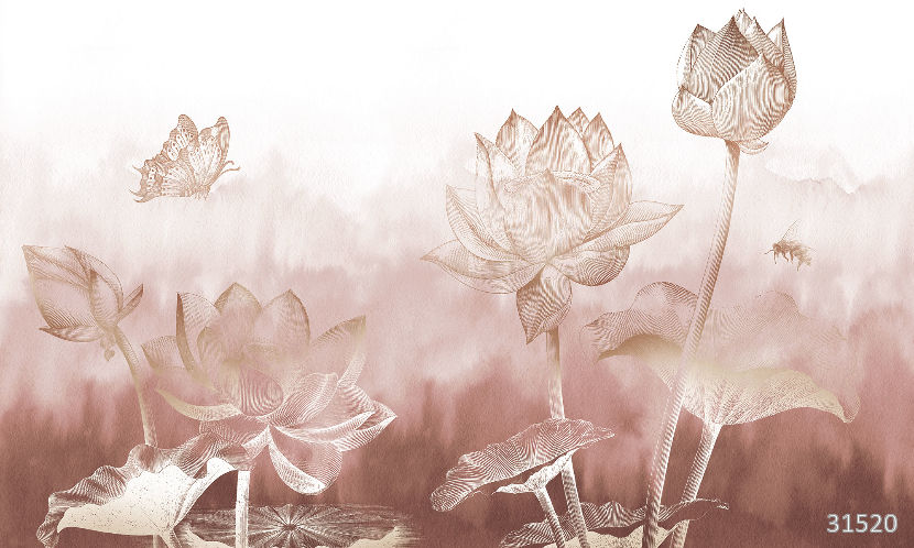 Water lily sepia
