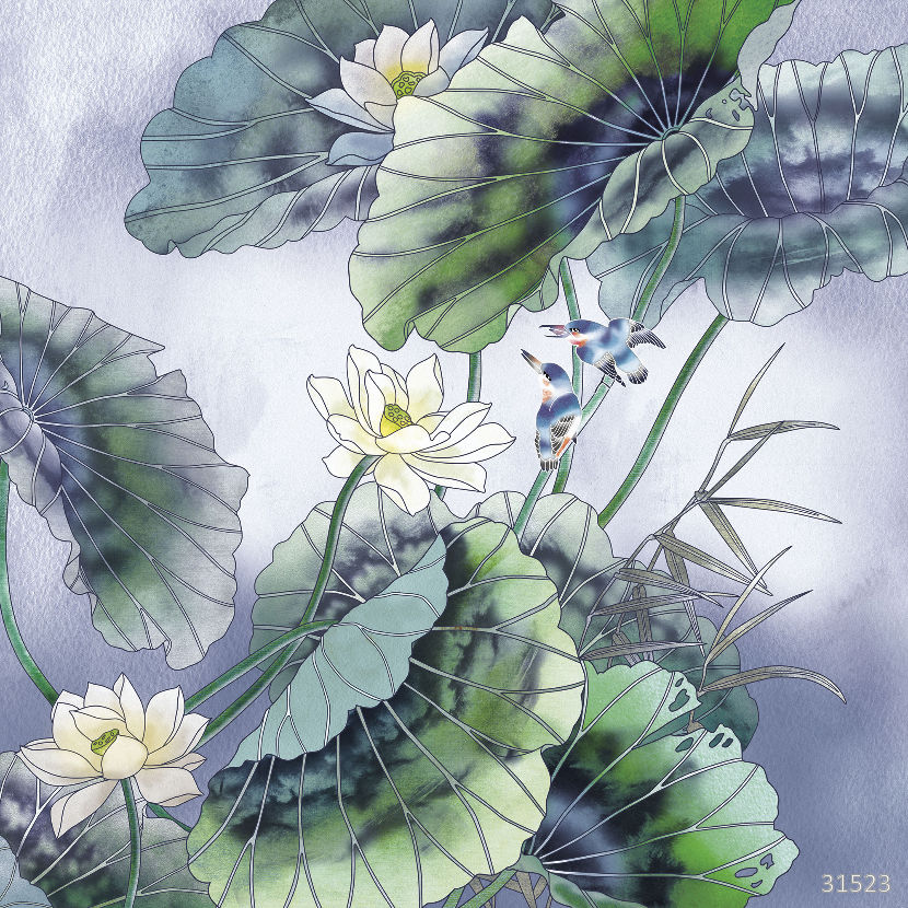 Water plants blue