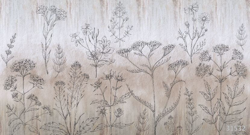 Wildflowers sepia
