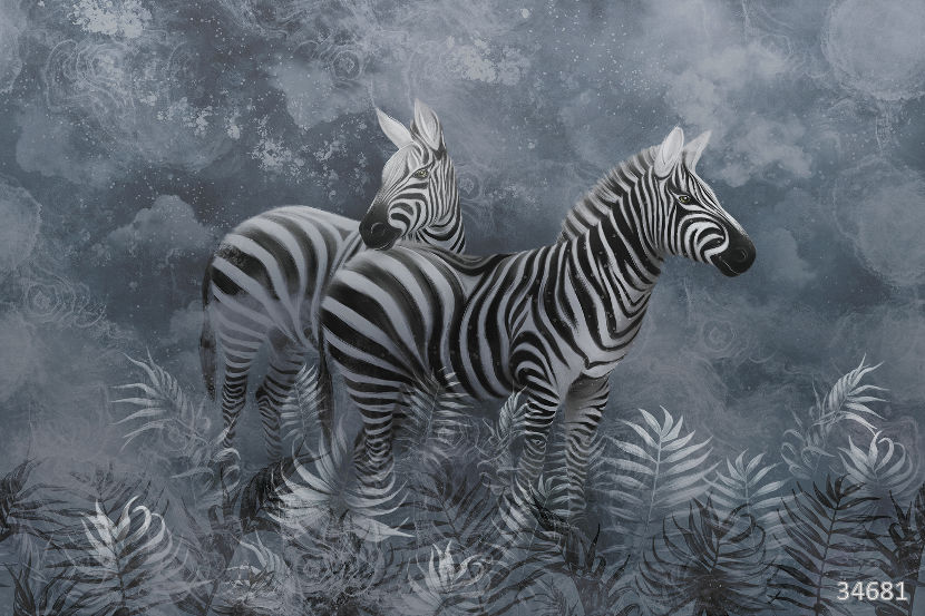 Zebras in the fog